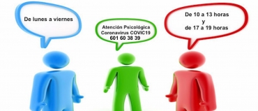 Atención psicológica gratuita